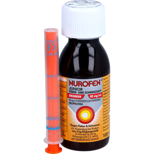 Nurofen JUN F+S Jordbær 40 mg (100 ml)