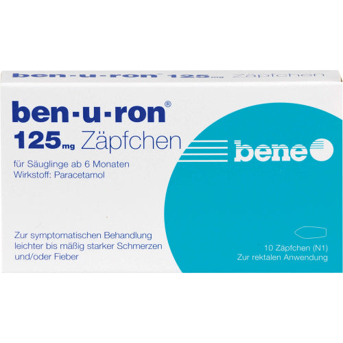 BEN-U-RON 125 mg suppositorier (10 stk.)