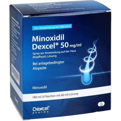 Minoxidil Dexcel 50 mg/ml (3X60 ml)
