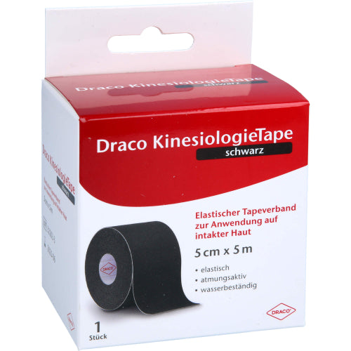 Draco Kinesiologitape Sort 5 Cm X 5 M (1 stk.ück)