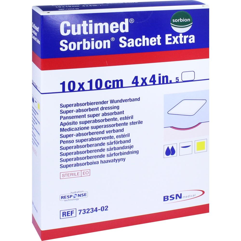 Cutimed Sorbion Sachet Extra 10x10cm (5 Stk.)