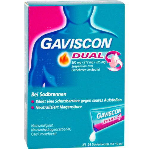 Gaviscon Dual 500/213/325 (24X10 ml)