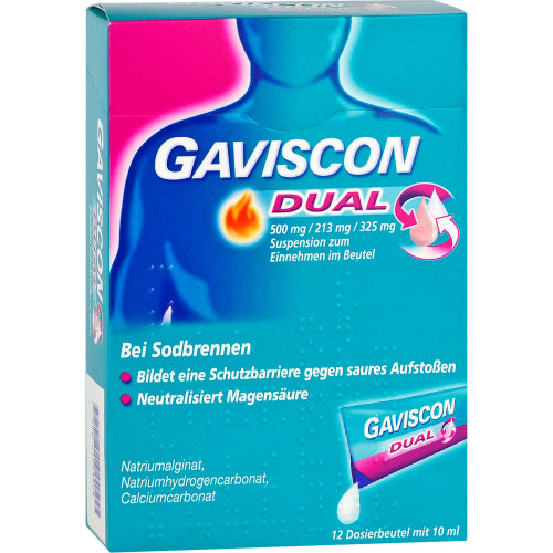 Gaviscon Dual 500/213/325 (12X10 ml)