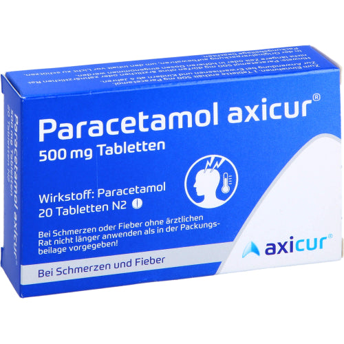 Paracetamol Axicur 500mg (20 stk.)
