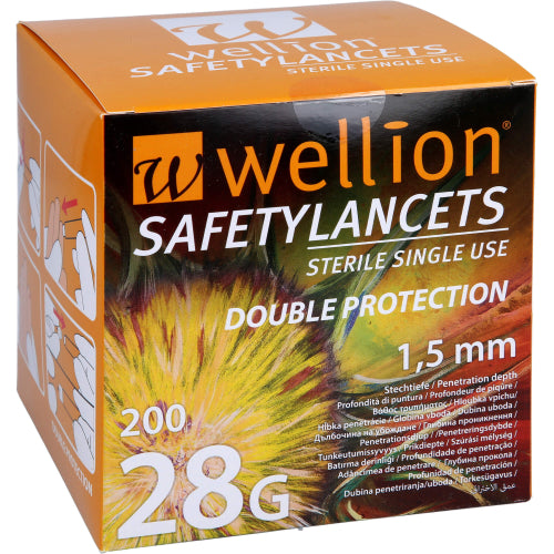 Wellion Safetylancets 28g sikkerhedslansetter (200 stk.ück)