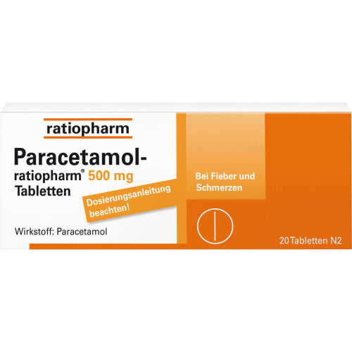 Paracetamol Ratio 500mg (20 stk.)