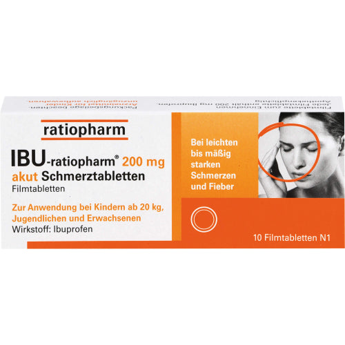 Ibu-Ratiopharm 200mg Akut Smertetabletter (10 stk.ück)