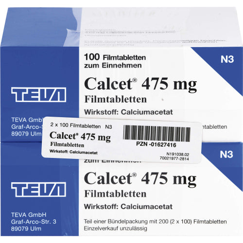 Calcet 475 mg Filmtabletter (200 stk.)
