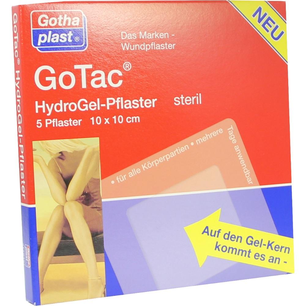 Gotac L Hydrogelpflaster 10cmx10cm Steril (5 Stück)
