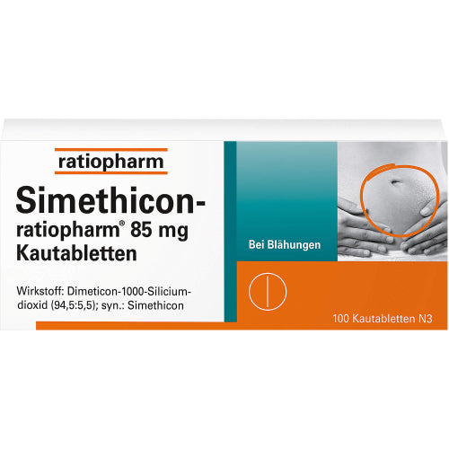 Simethicon-Ratiopharm 85 mg Kautabletten (100 Stk.)