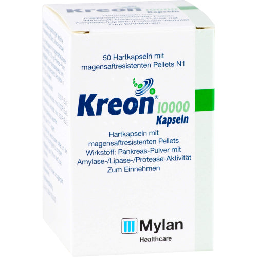 Kreon 10.000 Hartkapseln m. magensaftresistenten Pellets (50 Stk.)