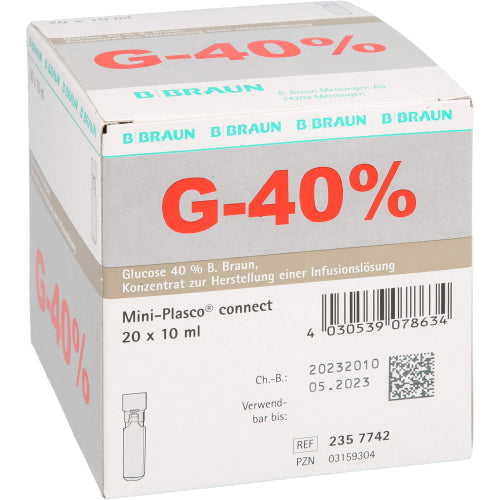 Glukose 40% Braun Minip CO (20X10 ml)