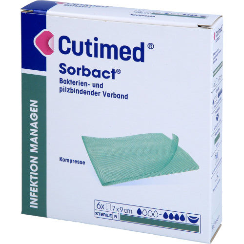 Cutimed Sorbact Kompr. 7x9 (6 Stck.)