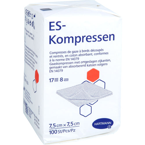 ES-Kompresse unsteril 7,5x7,5 8-fach (100 Stk.)