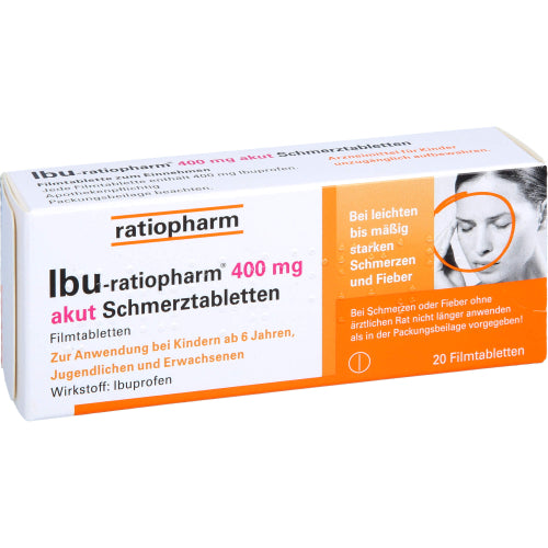 IBU Ratiopharm 400mg Akut (20 stk.)