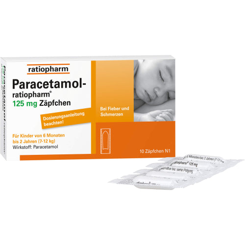 Paracetamol Ratio 125 mg SUP (10 stk.)
