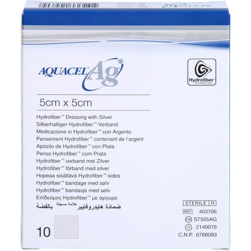 Aquacel AG 5X5 cm Komp (10 stk.)
