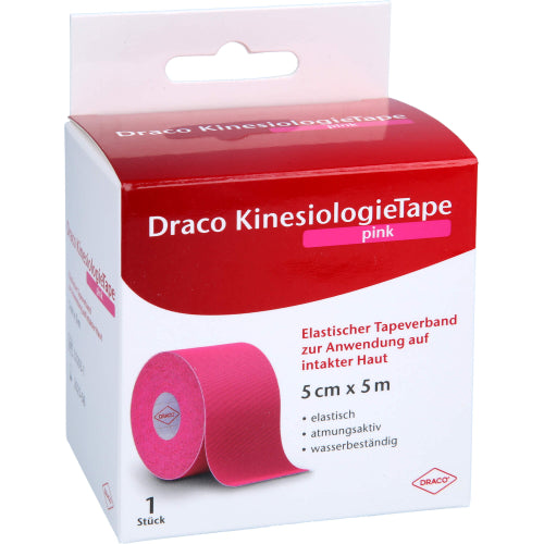 Draco Kinesio Tape Pink 5X5 (1 Stk.)
