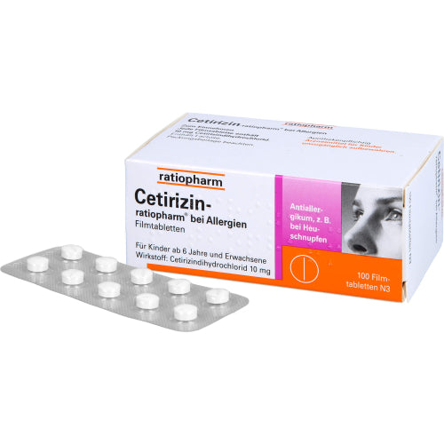 Cetirizin Ratiopharm 10mg (100 stk.)