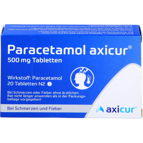 Paracetamol Axicur 500mg (20 stk.)