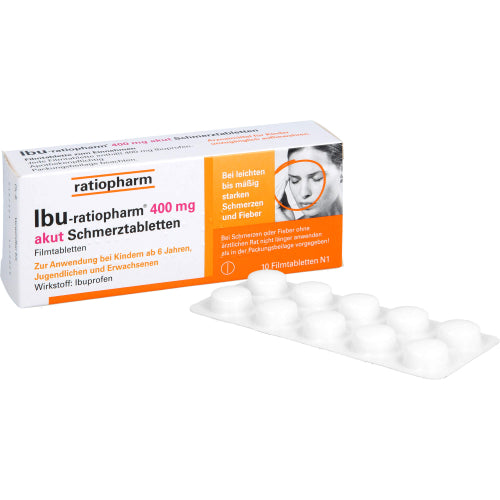 IBU Ratiopharm 400mg Akut (10 stk.)