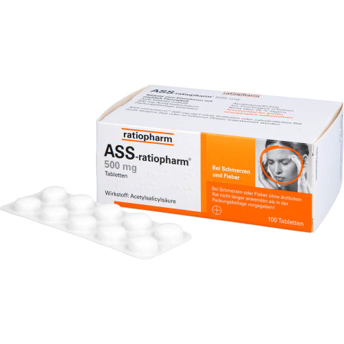 ASS Ratiopharm 500mg (100 stk.)