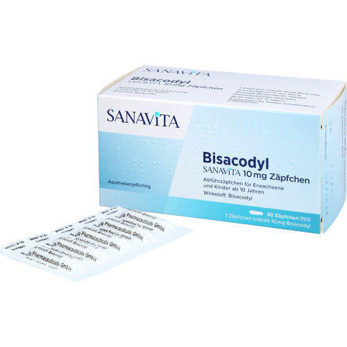Bisacodyl Sanavita 10 mg Zäpfchen (30 St.)