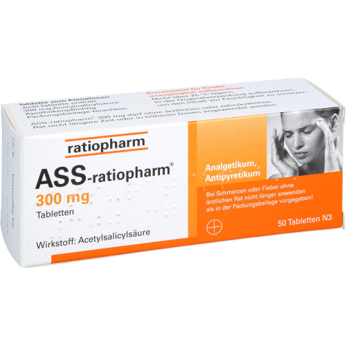 ASS Ratiopharm 300mg (50 stk.)