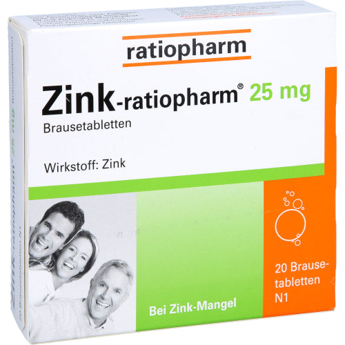 Zink Ratiopharm 25 mg (20 stk.)