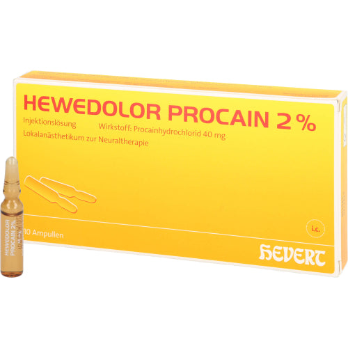 Hewedolor Procain 2% Injektionsvæske i ampuller (10X2 ml)
