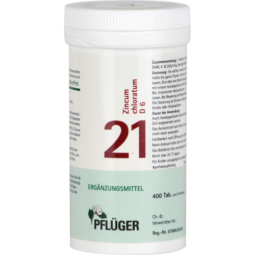 Biochemie 21 Zink Chloratum D 6 (400 Stk.)
