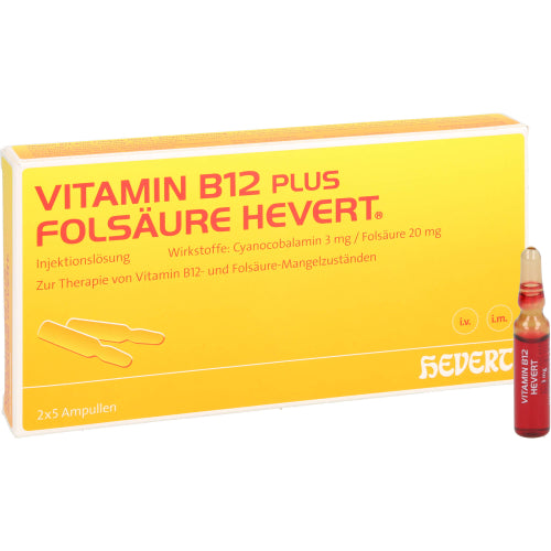 Vitamin B12 Folsäure Hevert (2X5X2 ml)