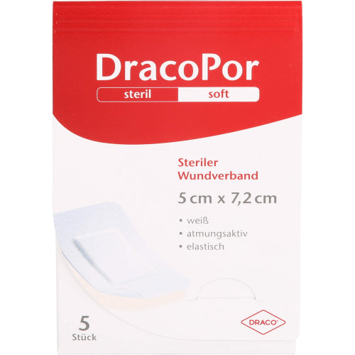 Dracopor Wundv ST 7.2X5cm (5 stk.)