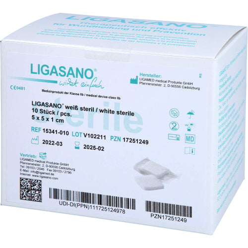 Ligasano Weiß S 5X5X1cm (10 Stk.)