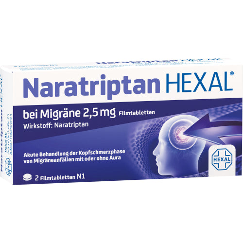 Naratriptan Hexa MIG 2,5 mg (2 stk.)