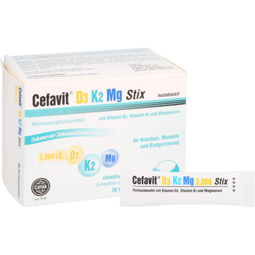 Cefavit D3 K2 Mg 2.000 I.E. Stix (36 Stück)