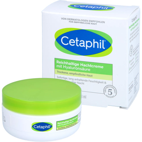 Cetaphil Rigelig Natcreme Med Hyaluronsyre (48 g)