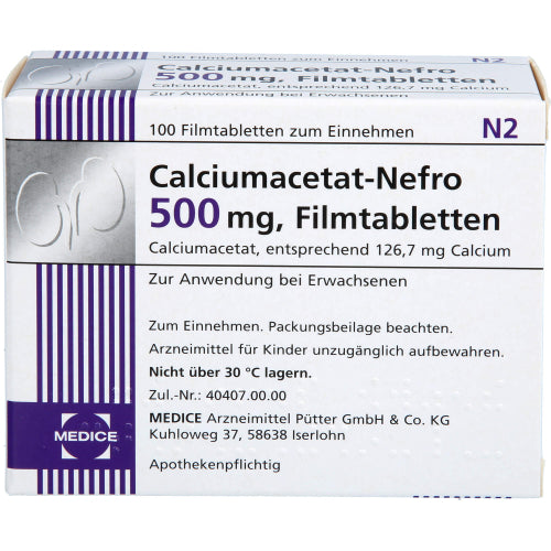 Calciumacetat Nefro 500mg (100 St.)