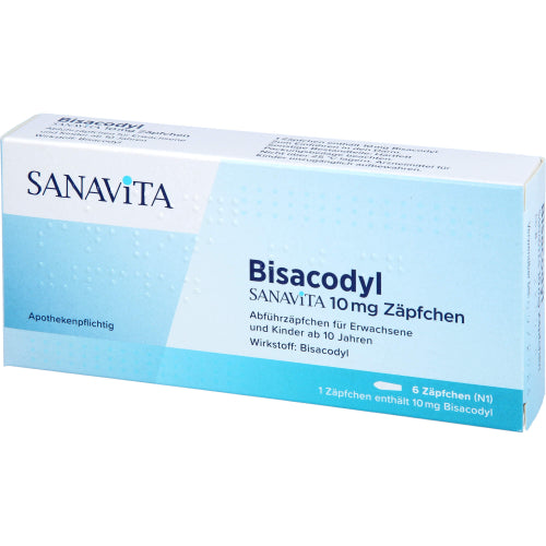 Bisacodyl Sanavita 10 mg Zäpfchen (6 Stk.)