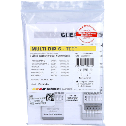 Drogentest Multi DIP 6 AMP (1 Stk.)