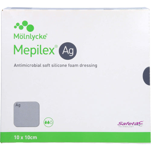 Mepilex AG SCH 10X10cm ST (5 St.)