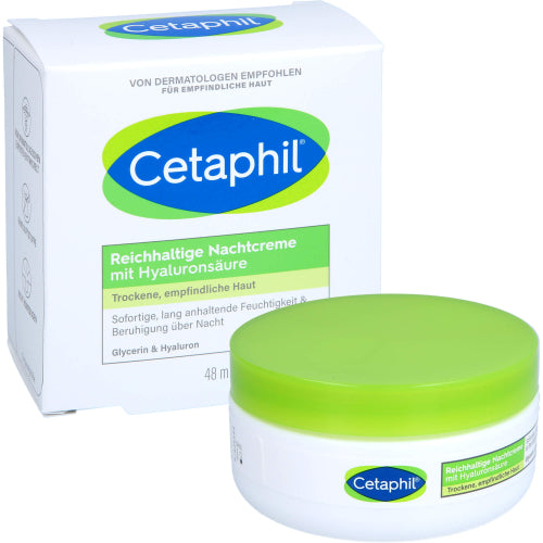 Cetaphil Rigelig Natcreme Med Hyaluronsyre (48 g)