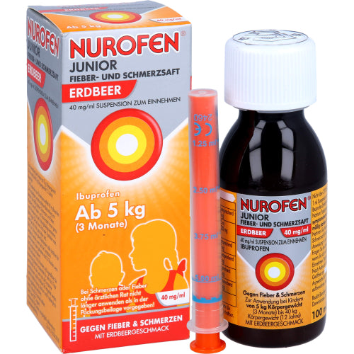 Nurofen JUN F+S Jordbær 40 mg (100 ml)