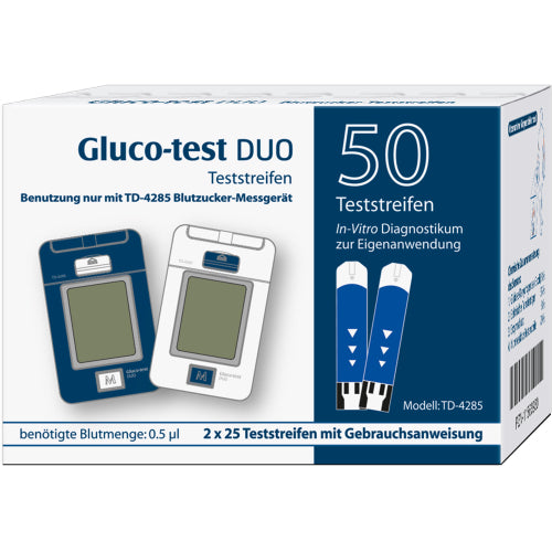 Gluco Test DUO Blutzuckertests (50 Stück)