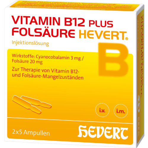 Vitamin B12 Folsäure Hevert (2X5X2 ml)