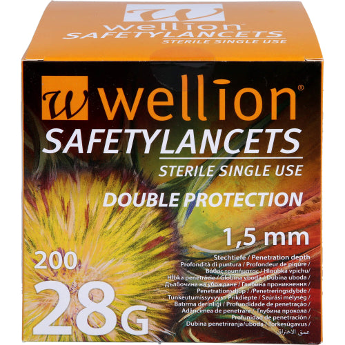 Wellion Safetylancets 28g sikkerhedslansetter (200 stk.ück)