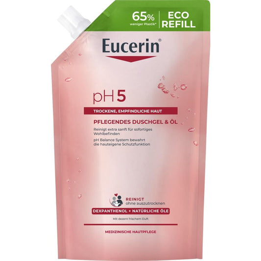 Eucerin Ph5 Duschgel & olie til sensitiv hud efterfyldning (400 ml)