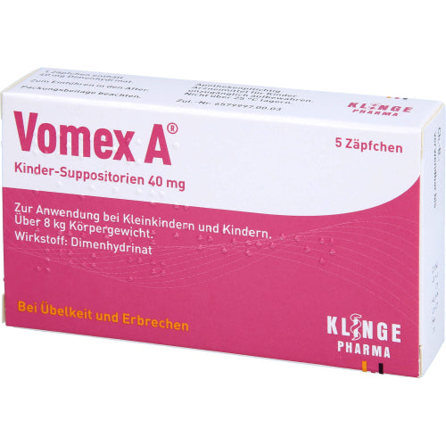 Vomex A Børns Stikpille 40 mg (5 stk.)