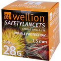 Wellion Safetylancets 28g sikkerhedslansetter (200 stk.ück)
