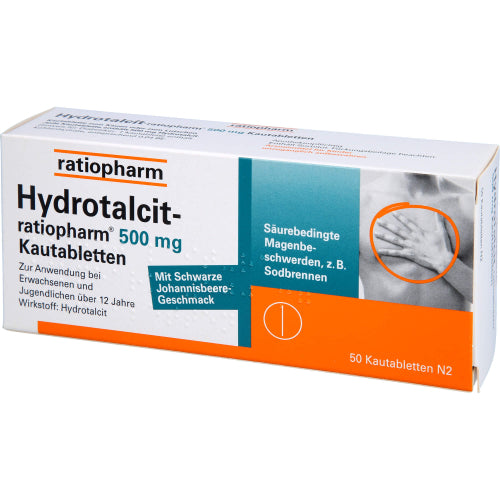 Hydrotalcit-Ratiopharm 500 mg Kautabletten (50 St.)